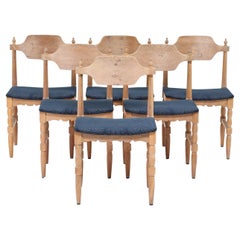 Set of Six Solid Oak Dining Chairs by Axel O Rock