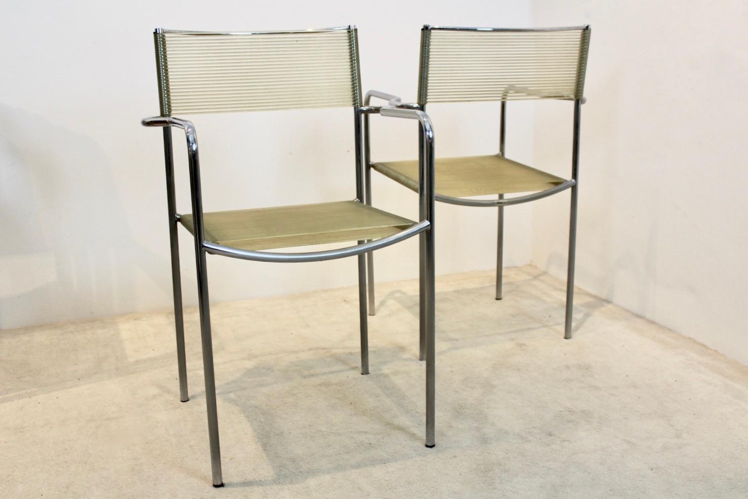 Mid-Century Modern Set of Six Spaghetti Chairs by Giandomenico Belotti for Alias, Italy, 1970