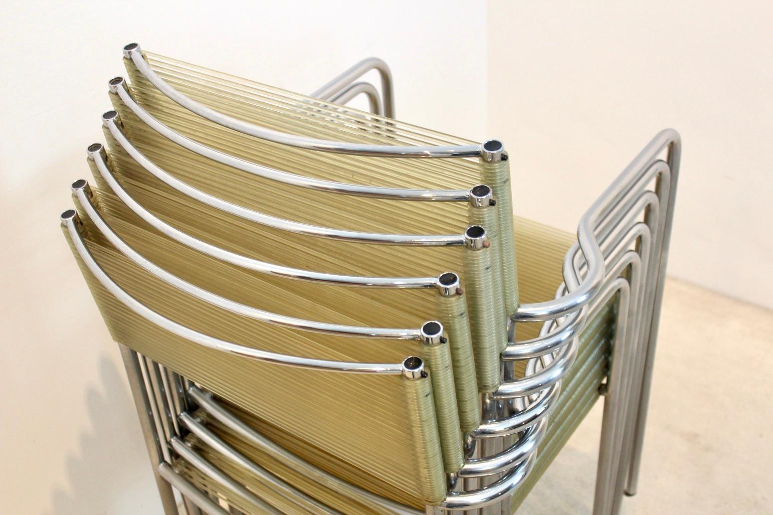 Italian Set of Six Spaghetti Chairs by Giandomenico Belotti for Alias, Italy, 1970