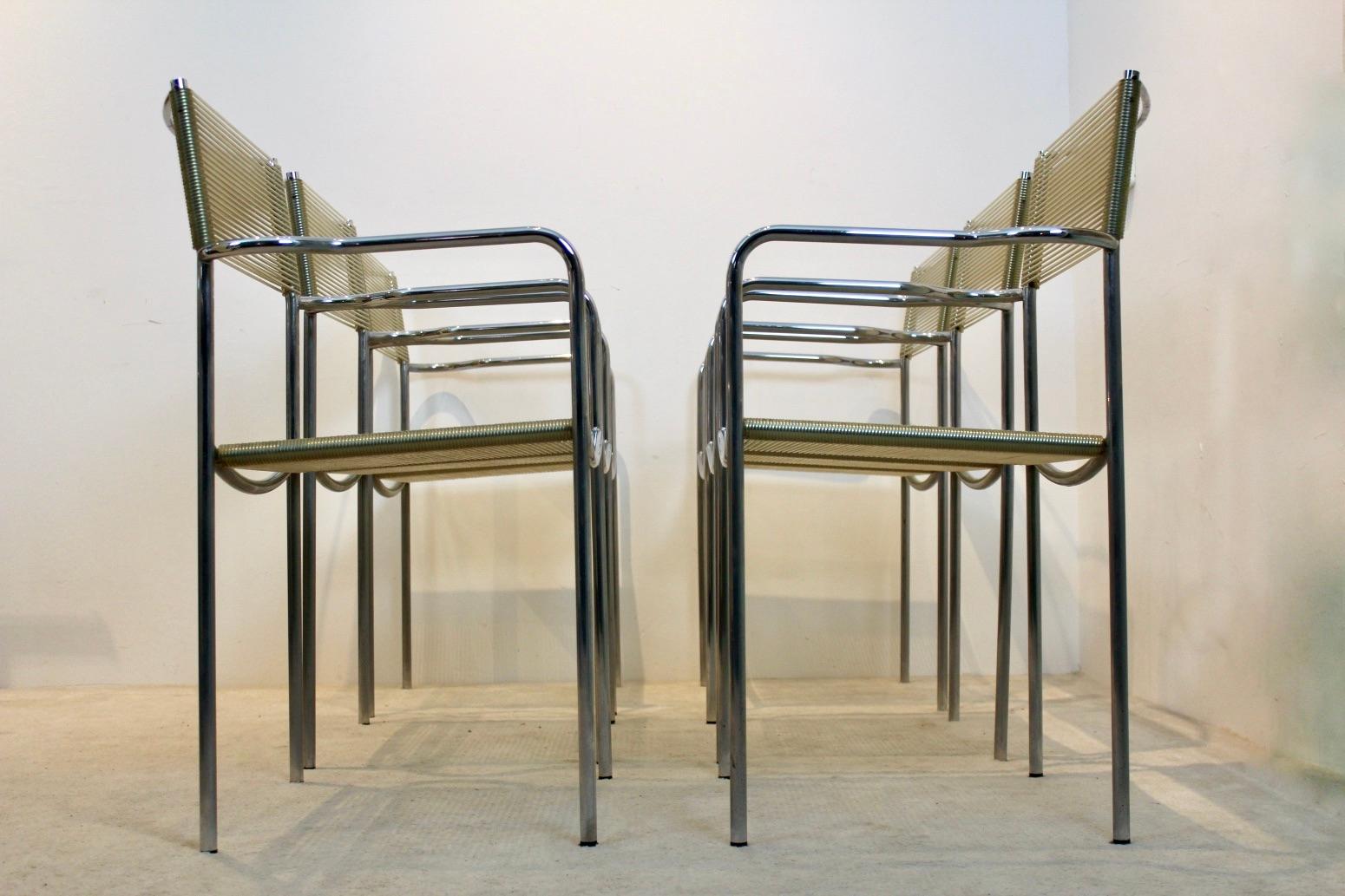Set of Six Spaghetti Chairs by Giandomenico Belotti for Alias, Italy, 1970 1