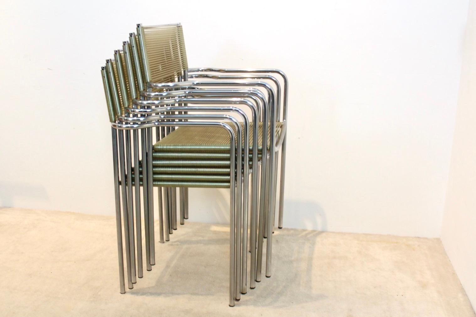 Set of Six Spaghetti Chairs by Giandomenico Belotti for Alias, Italy, 1970 3