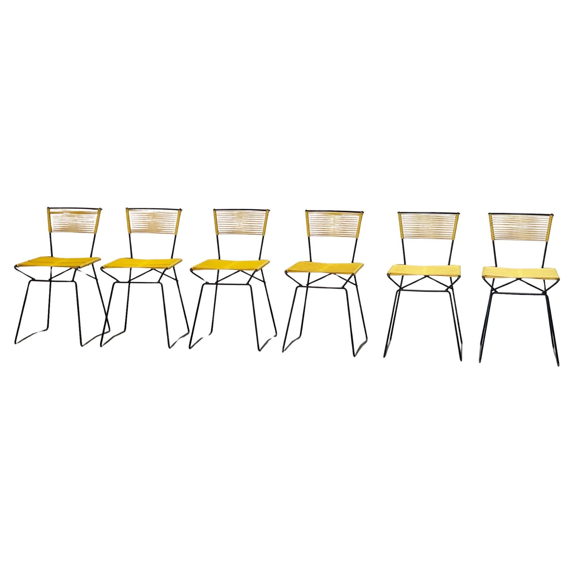 Set of six 
Spaghetti
 dining chairs For Sale