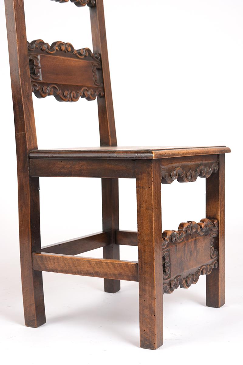 19th Century Set of Six Spanish Style Dining Chairs