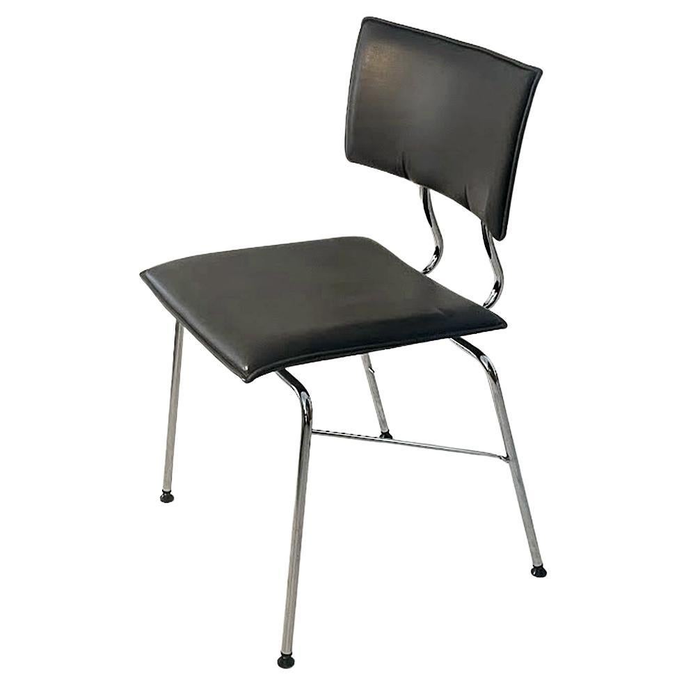 Discover this exceptional set of six Sparta dark gray leather chairs, designed by Christoph Hindermann for the renowned Swiss company Dietiker.

Dietiker, celebrating over 150 years of excellence, introduced the Sparta chair in the early 1990s as a