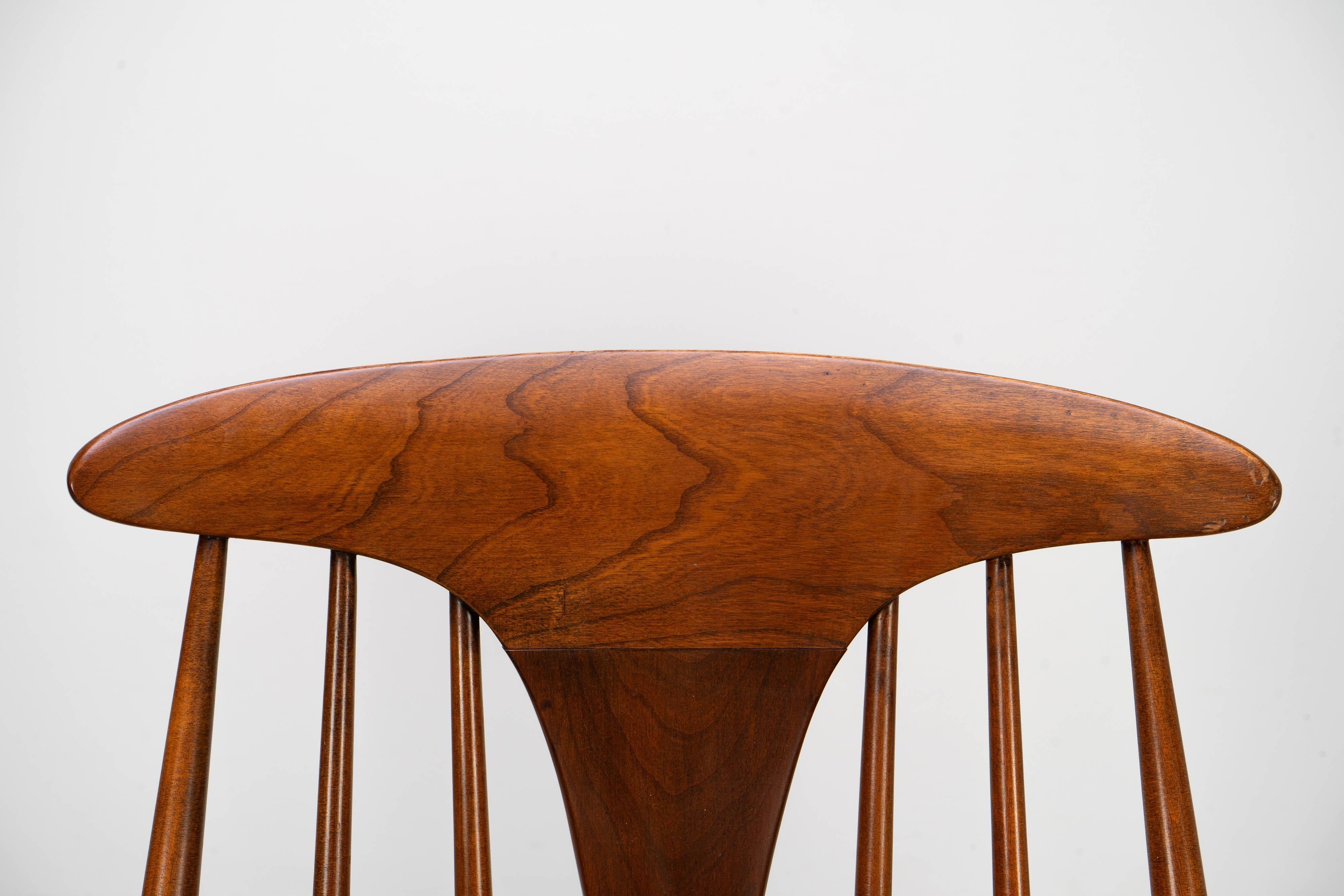 Set of Six Spindle Back Dining Chairs by Heywood Wakefield, 1960s 1
