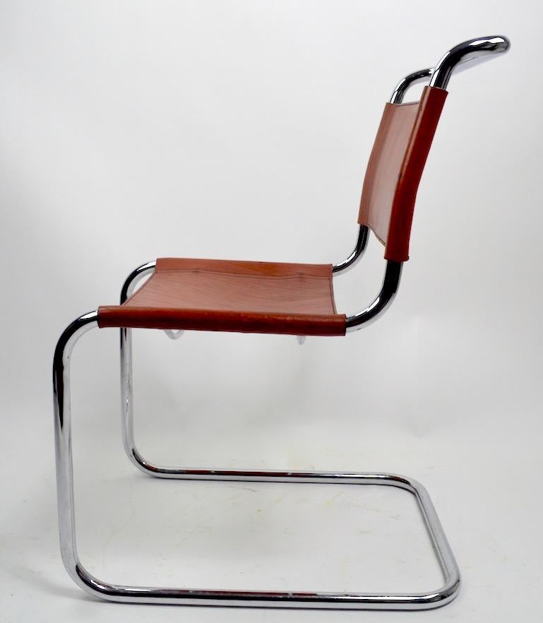 Set of Six Spoleto Chairs Attributed to Knoll After Breuer 3