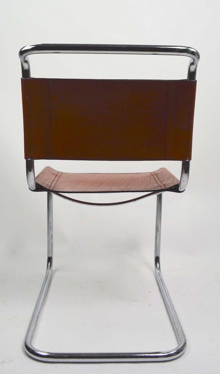 Set of Six Spoleto Chairs Attributed to Knoll After Breuer 4