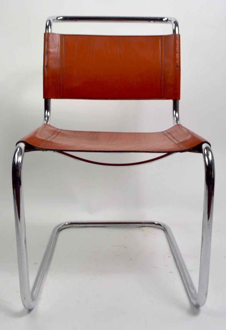 20th Century Set of Six Spoleto Chairs Attributed to Knoll After Breuer