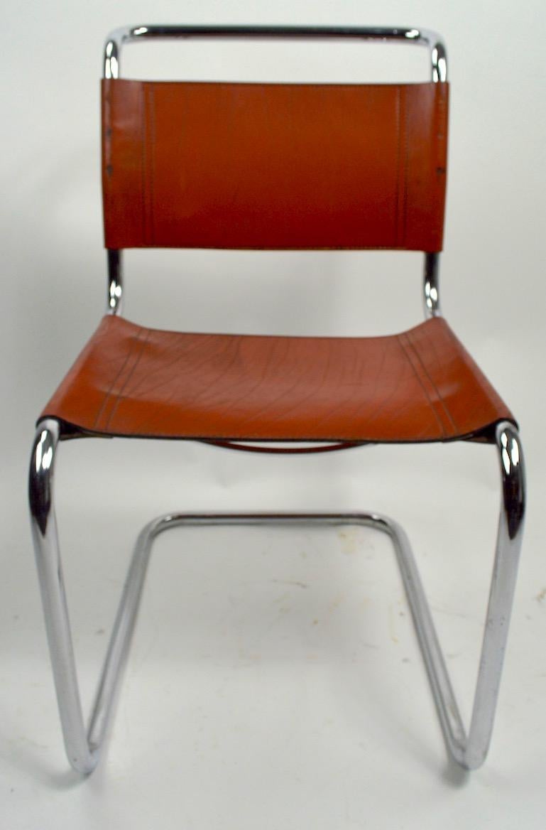 Set of Six Spoleto Chairs Attributed to Knoll After Breuer 1
