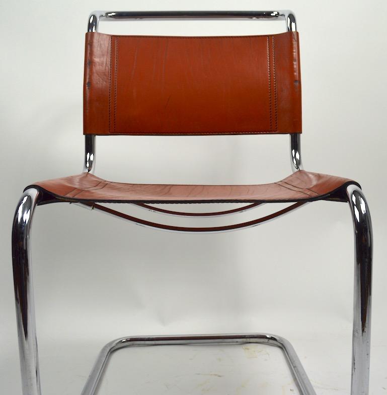 Set of Six Spoleto Chairs Attributed to Knoll After Breuer 2