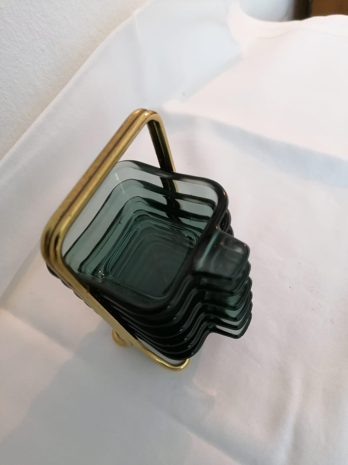 Set of Six Stacking Ashtrays by Wilhelm Wagenfeld for WMF In Good Condition For Sale In Vienna, AT