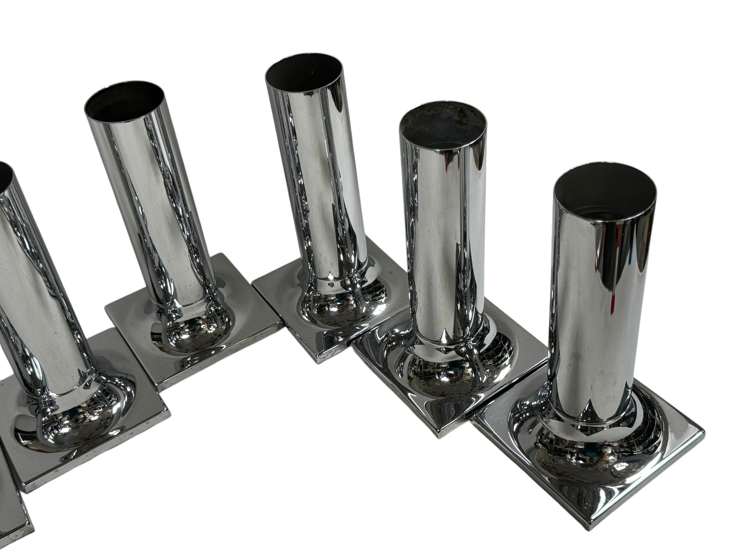 Ensemble de six lampes à tube en staff pour plafond ou mur Design/One par Rolf Krüger, Allemagne Bon état - En vente à Nuernberg, DE