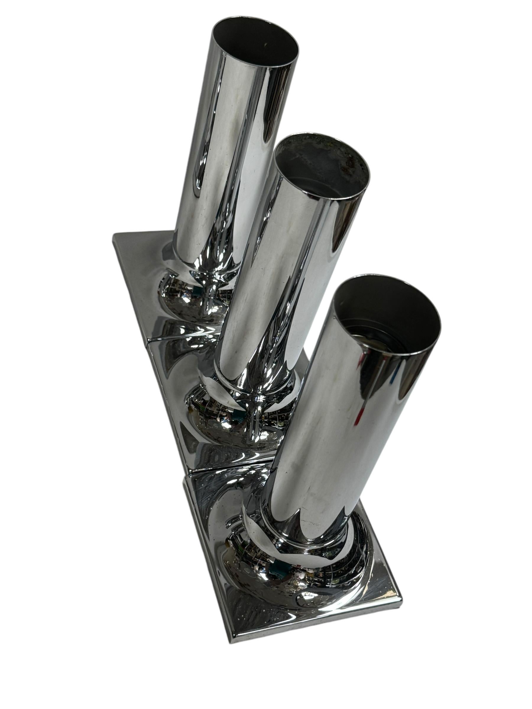 Fine XX secolo Set di sei lampade da soffitto o da parete Staff Tube Disegnate da Rolf Krüger, Germania in vendita