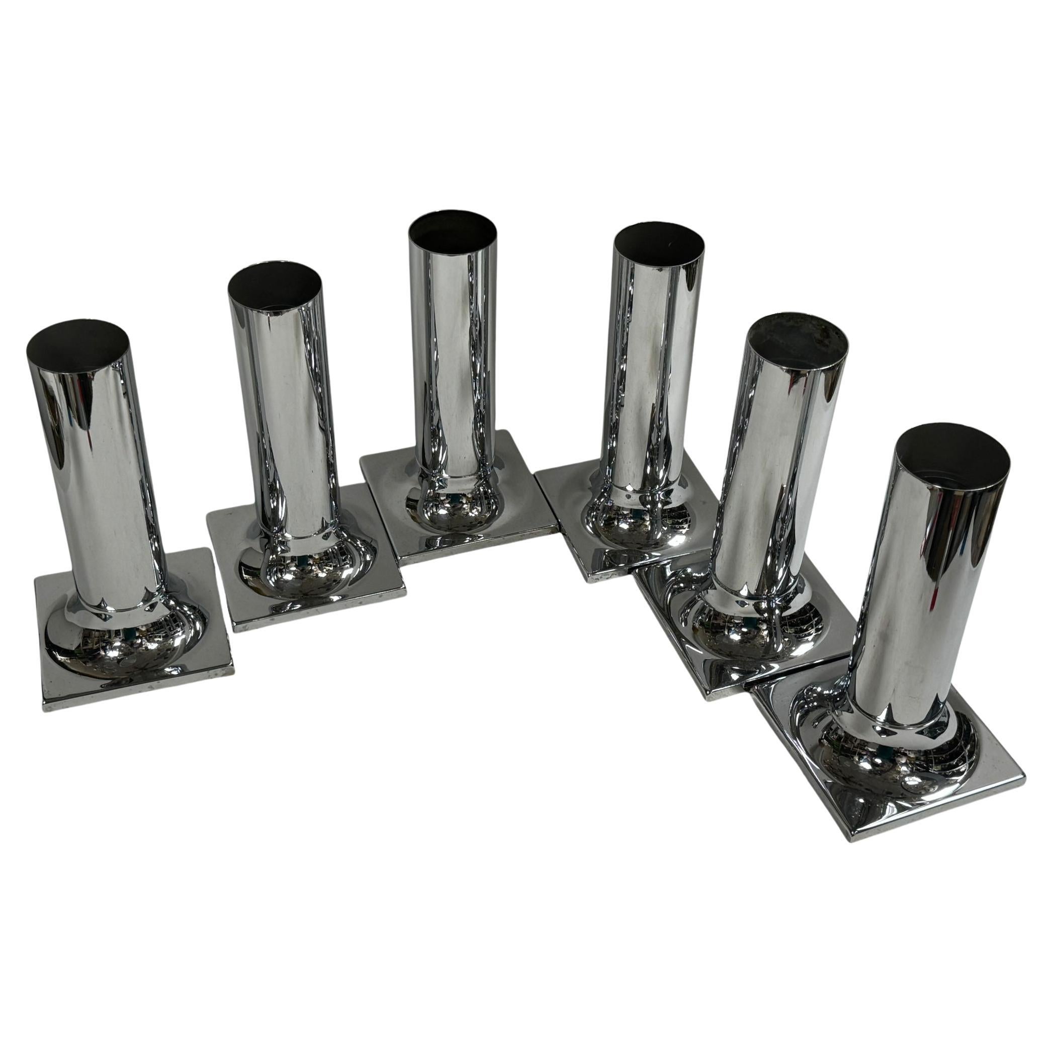 Set of Six Staff Tube Ceiling or Wall Lights Designed by Rolf Krüger, Germany