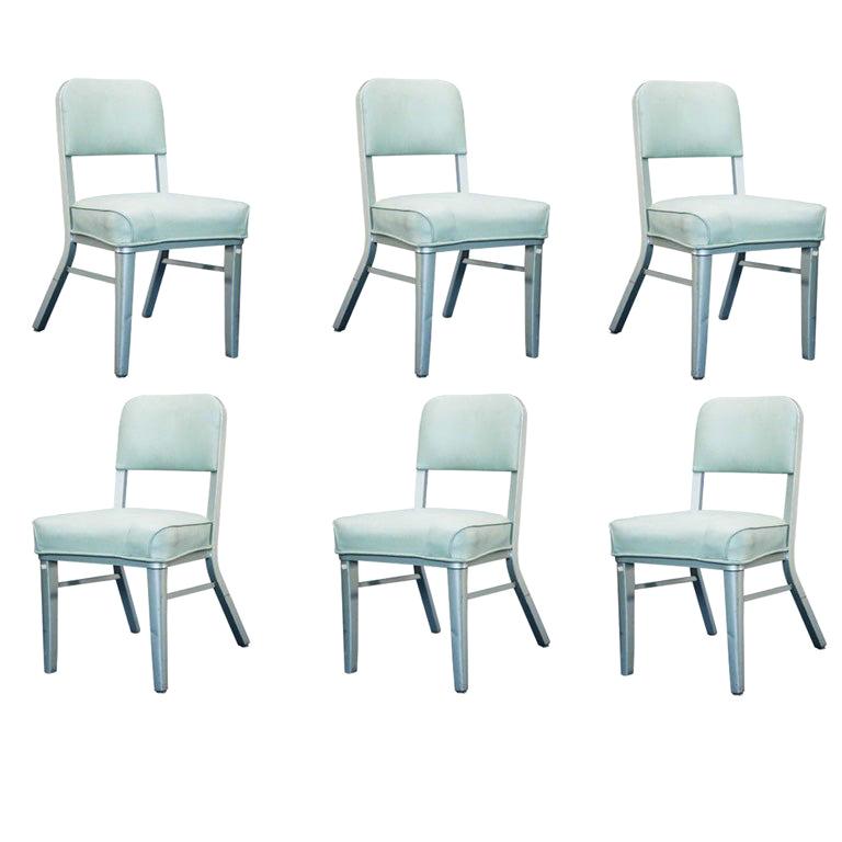 Set of Six Steelcase Industrial Tanker Chairs