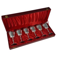 Set von sechs Goblets aus Sterlingsilber, Garrard & Co, 1971