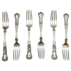 Sechser-Set Essgabeln aus Sterlingsilber von Gorham