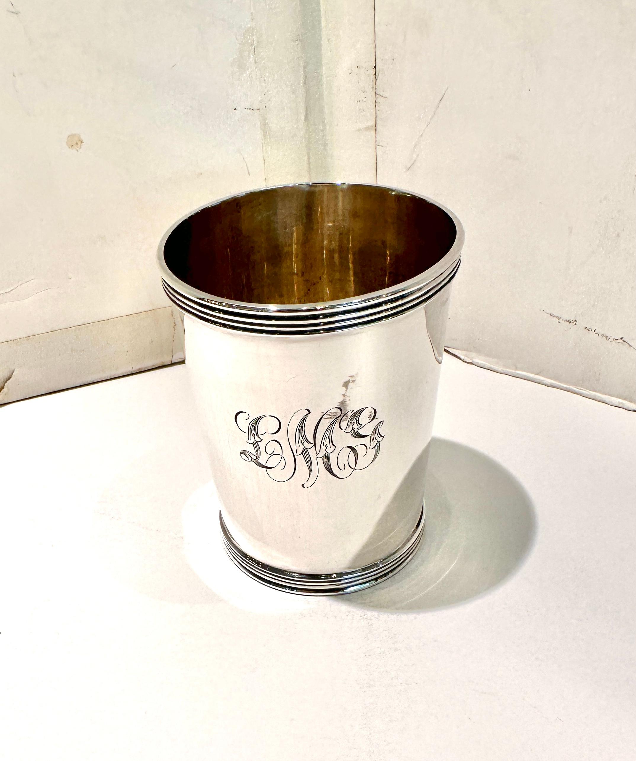 Hand-Crafted Sterling Silver Mint Julep Cups, Set of Six For Sale