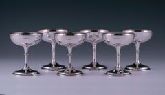 Set of Six Sterling Silver Pedestals Bowls/Dishes by Turner and Simpson