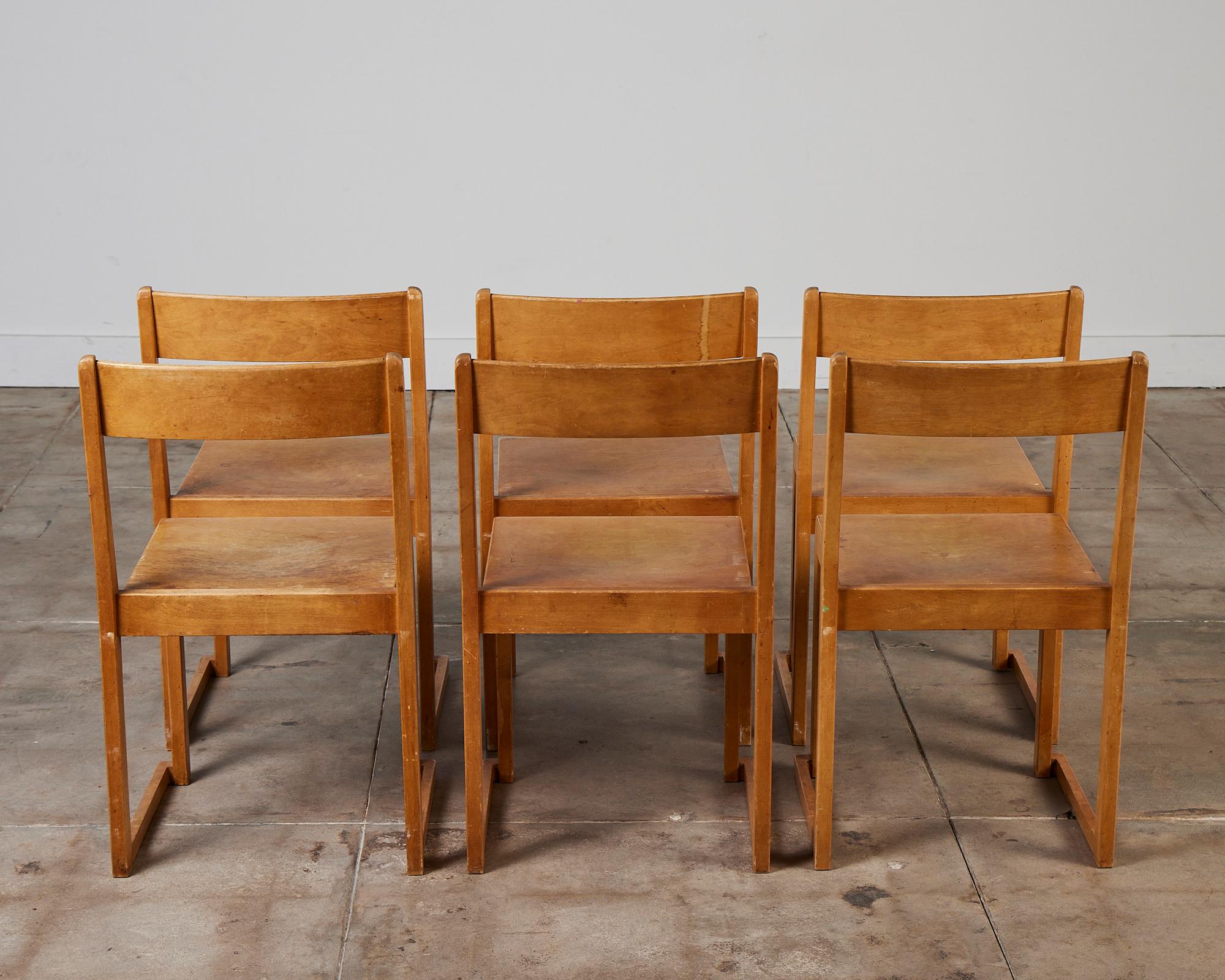 Mid-Century Modern Set of Six Sven Markelius 'Orchestra' Chairs