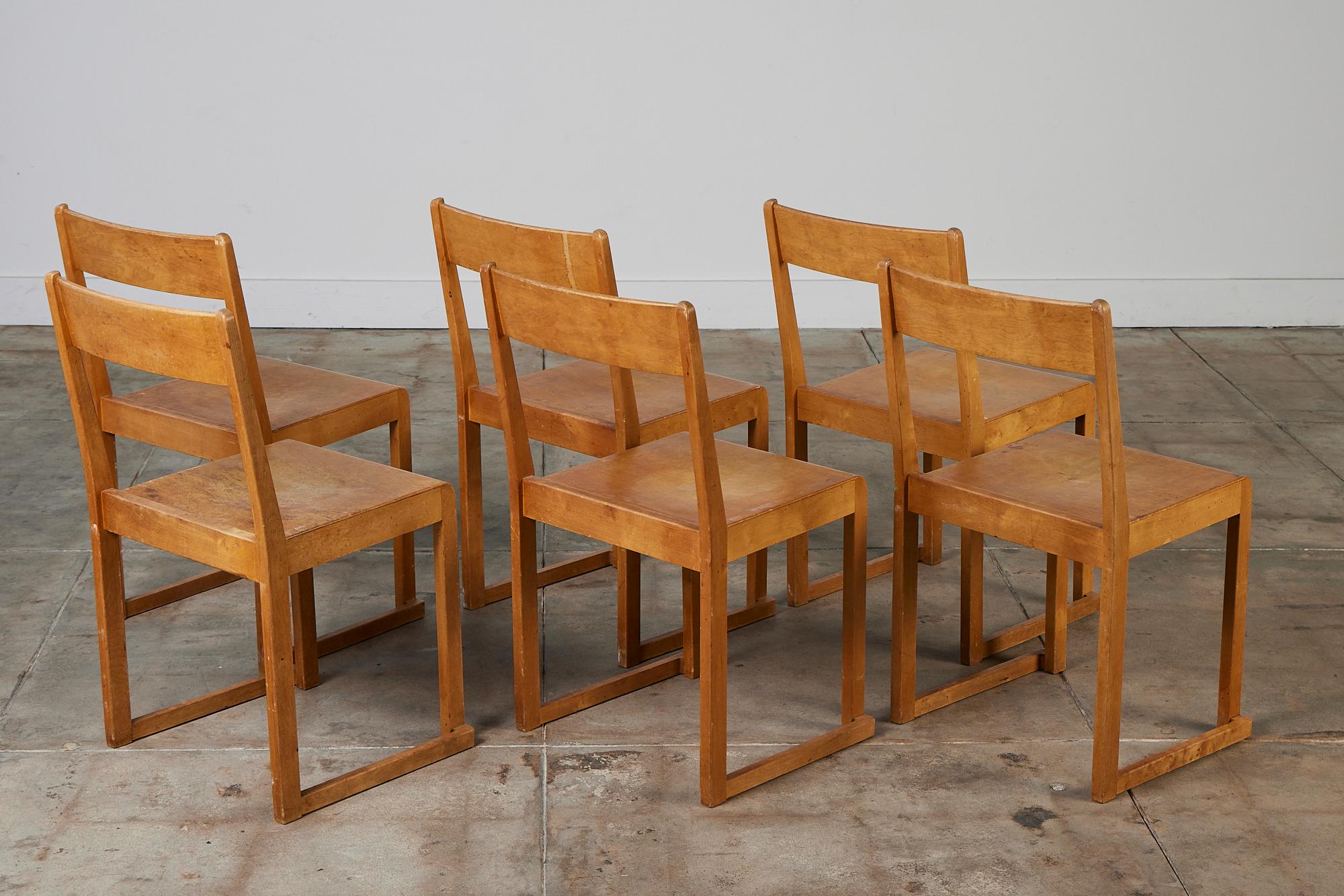 Swedish Set of Six Sven Markelius 'Orchestra' Chairs
