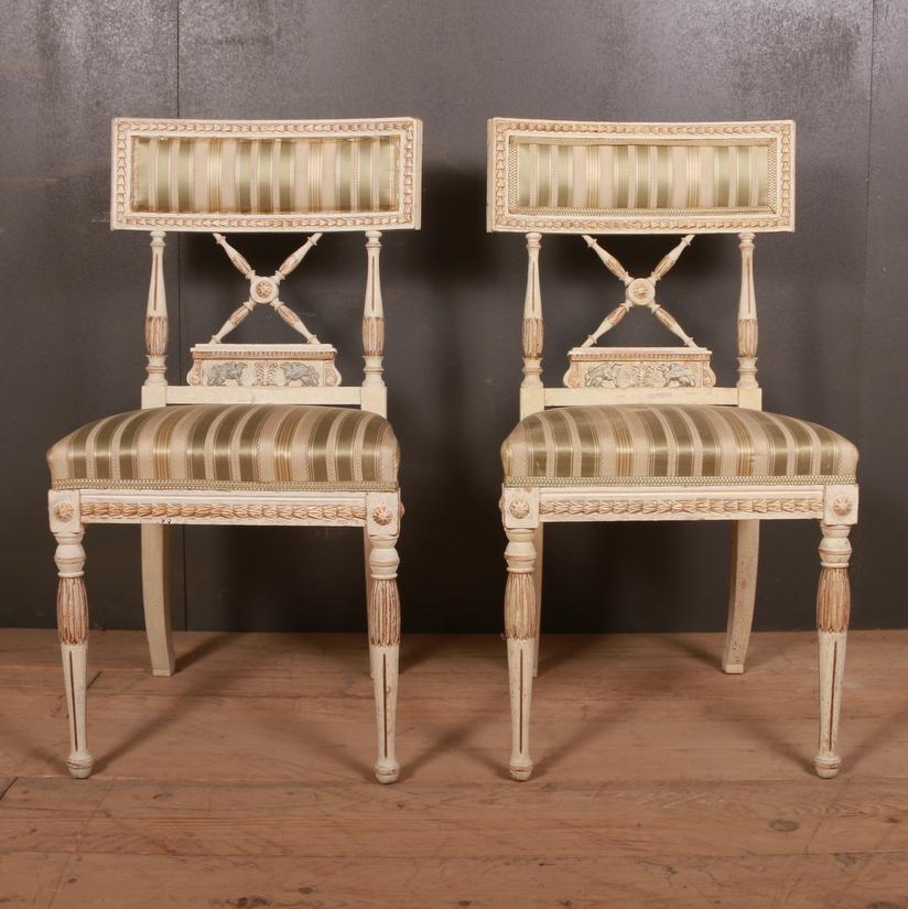 19th Century Set of Six Swedish Chairs