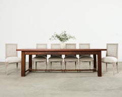 Set of Six Swedish Gustavian Style Painted Cane Dining Chairs