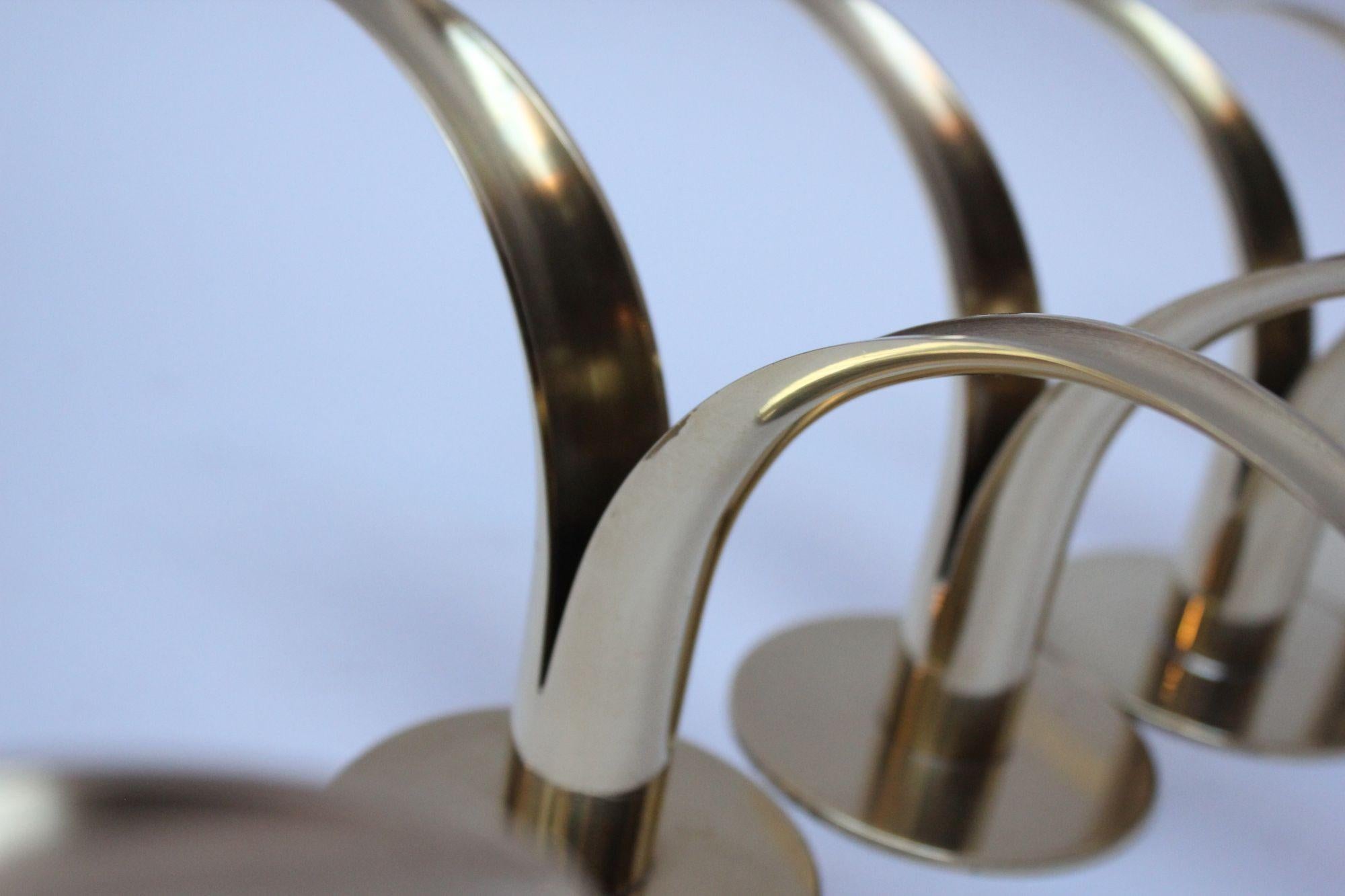 Set of Six Swedish Modern Brass 'Liljan' Candleholders by Ivar Ålenius Björk For Sale 1