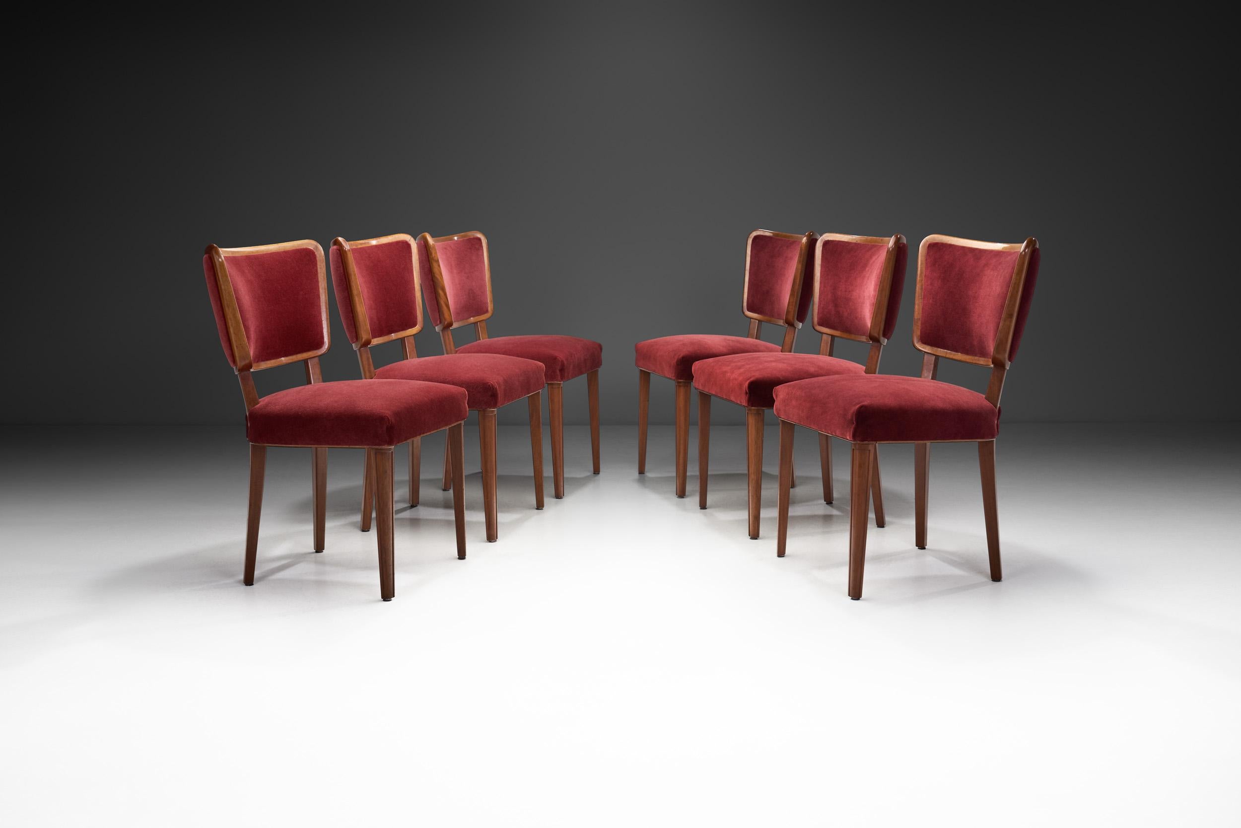 In the mid-20th century, Sweden witnessed a profound shift in design sensibilities that gave rise to the distinctive style known as Swedish Modern. At the forefront of this design movement were this set of elegant Swedish Modern 1950s chairs, a set