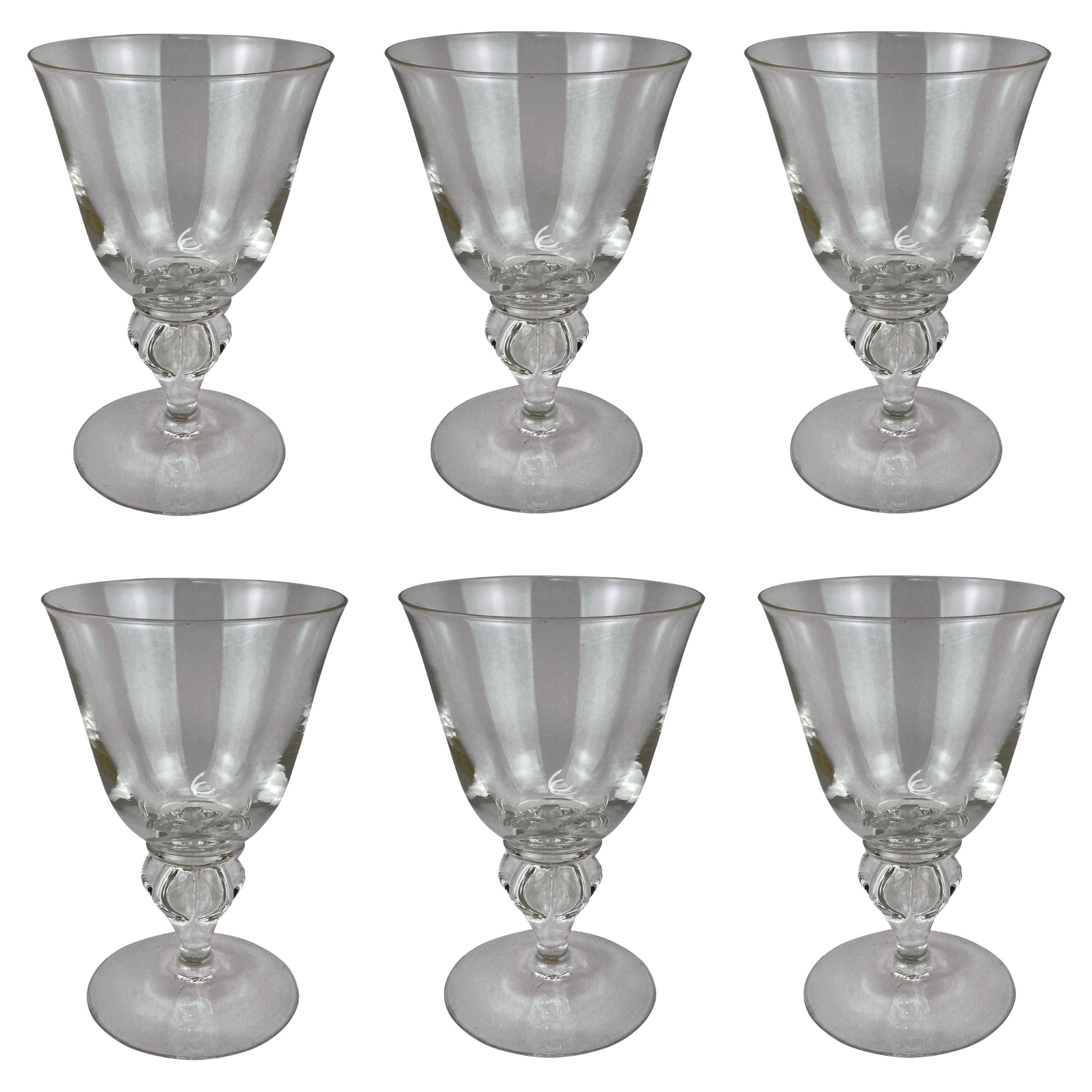 Set of Six Swedish Wine Glasses