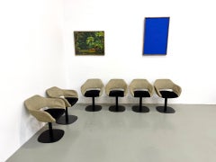 Set of six swivel armchairs with organic shell, produced in the 1990s