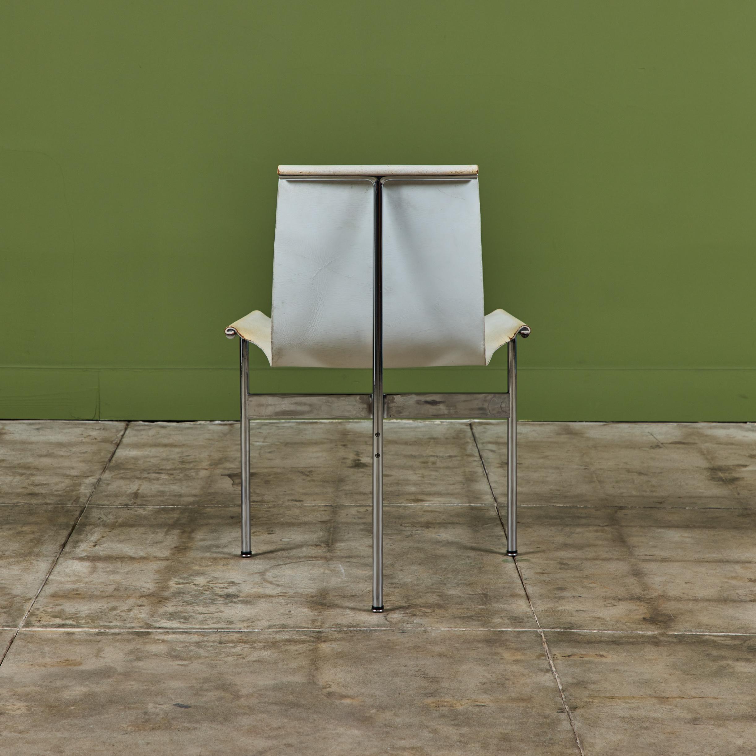 Acciaio Set di sei sedie da pranzo T di Katavolos, Littell & Kelley per Laverne in vendita