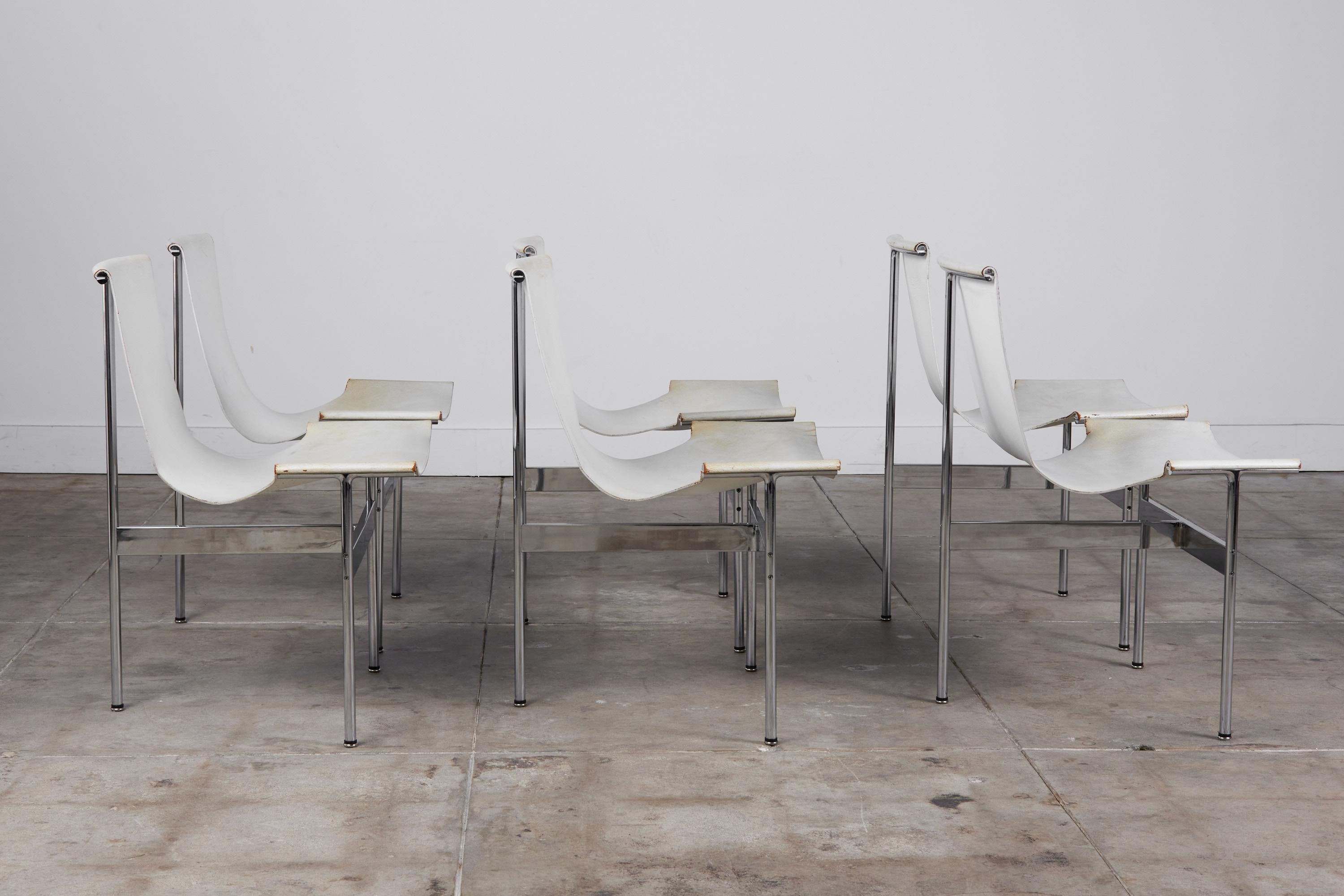 Mid-Century Modern Ensemble de six chaises de salle à manger T de Katavolos, Littell & Kelley pour Laverne Internatio en vente