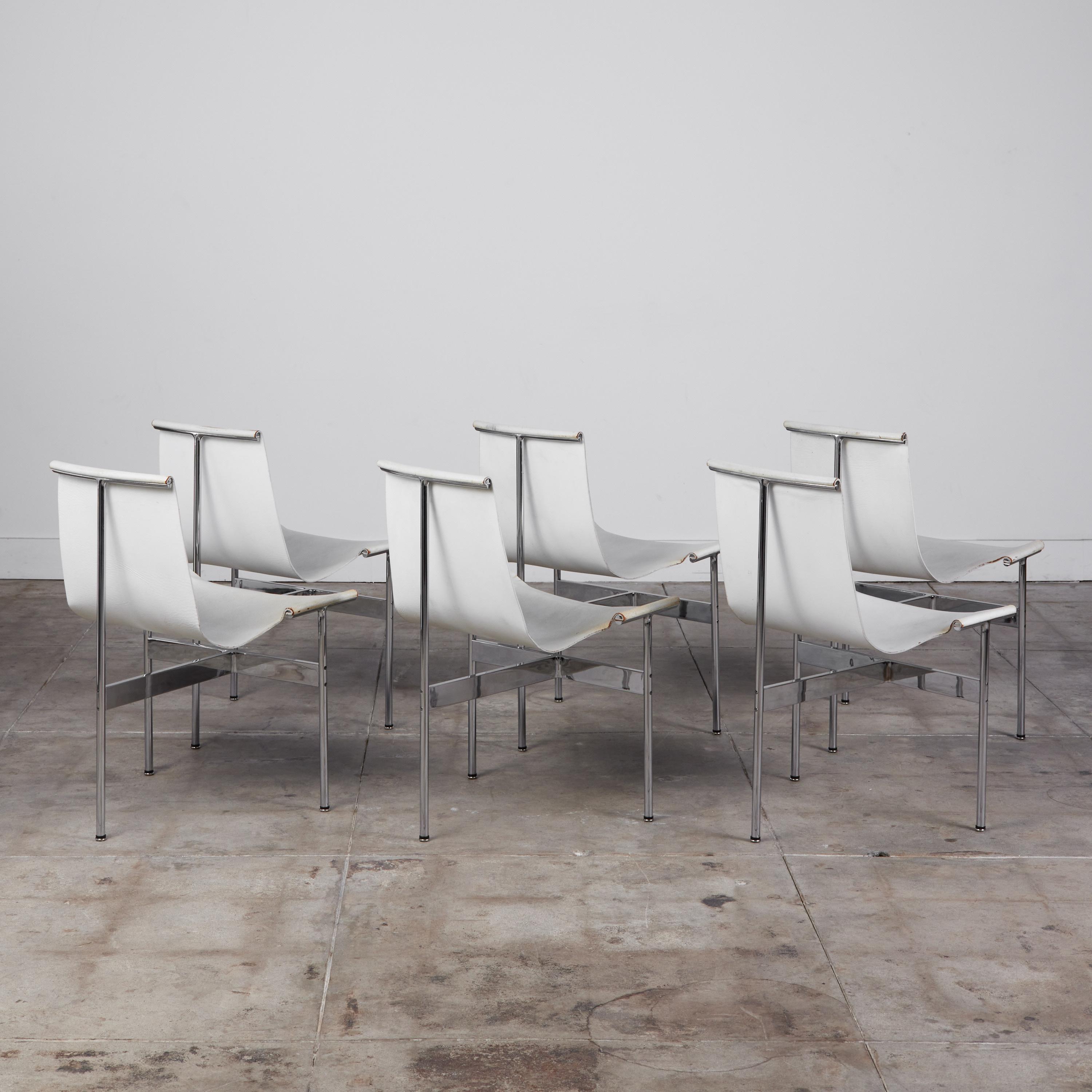 Américain Ensemble de six chaises de salle à manger T de Katavolos, Littell & Kelley pour Laverne Internatio en vente