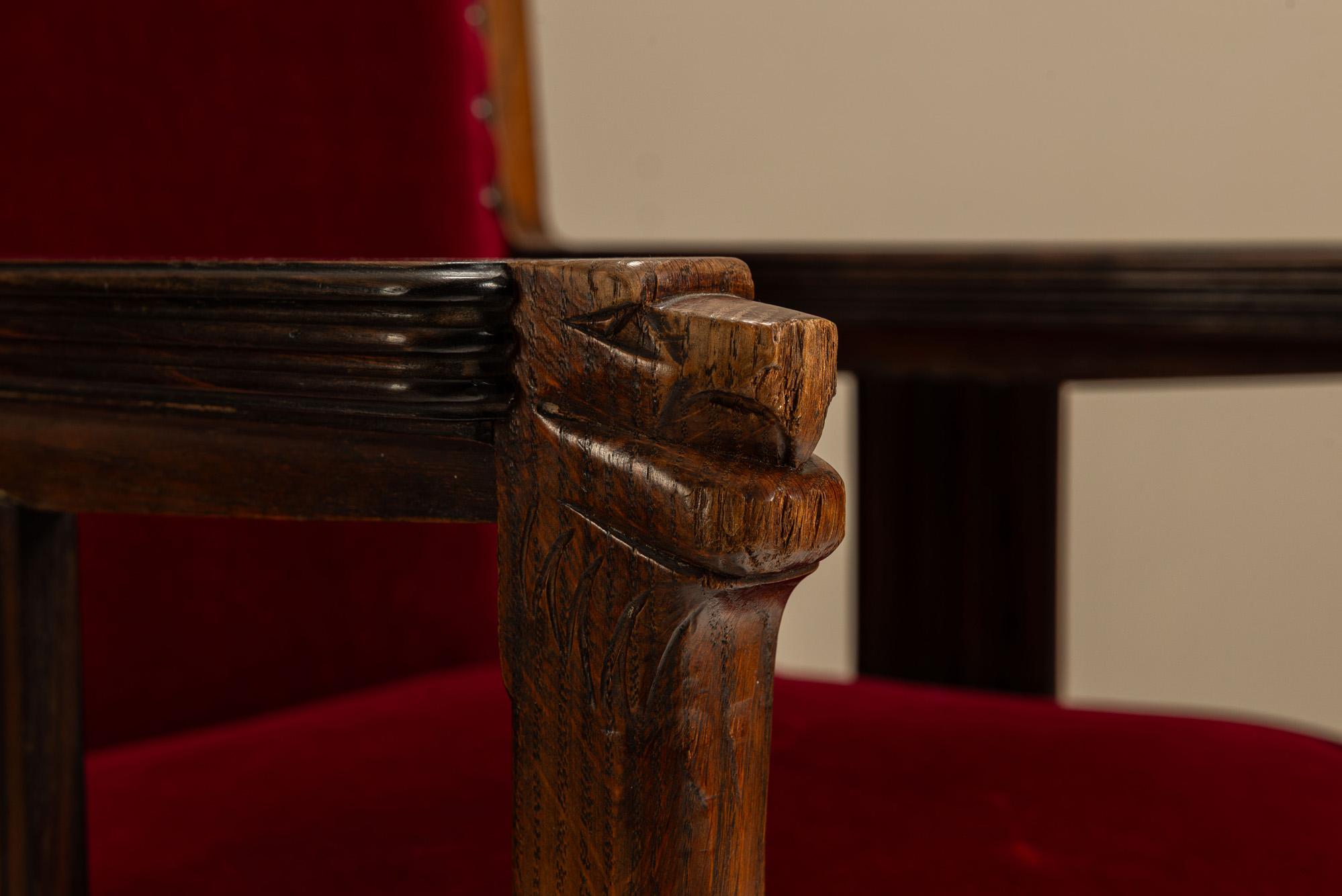 Ensemble de six chaises de salle à manger 't Woonhuys, école d'Amsterdam, années 1920 en vente 2