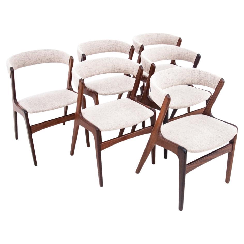 Ensemble de six chaises modèle T21, Korup Stolefabrik, années 1960
