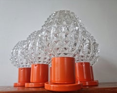 Set of Six Table Midcentury Table Lamps, Kamenicky Senov, 1970s
