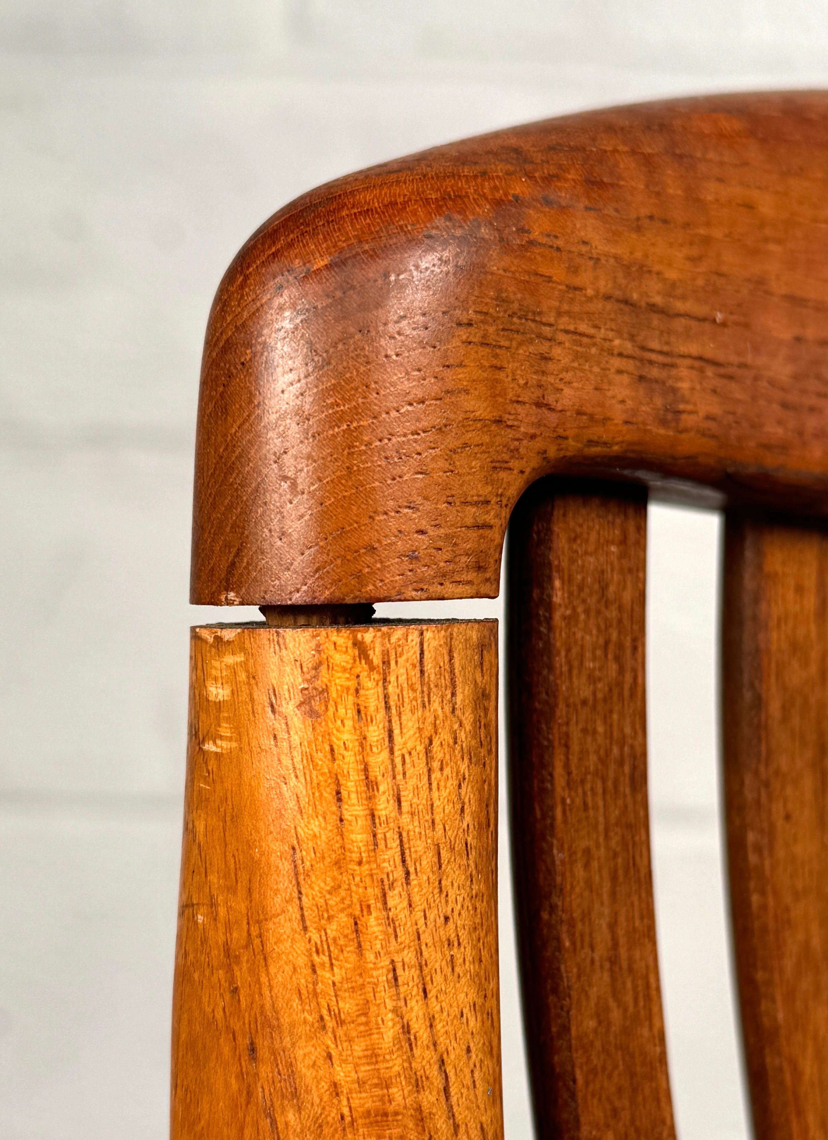 Set of Six Teak Danish Modern Dining Chairs by Preben Schou For Sale 6