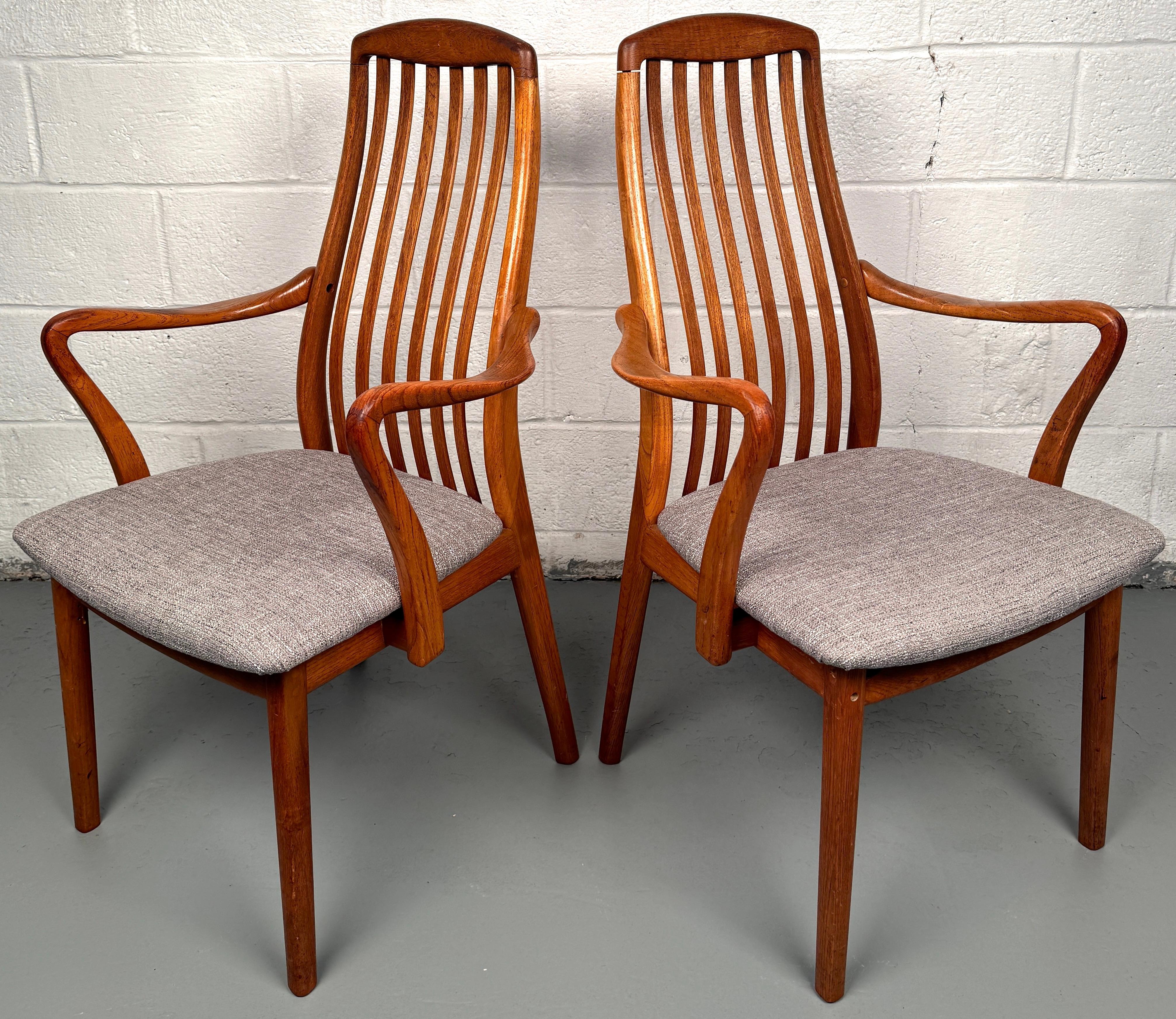 20th Century Set of Six Teak Danish Modern Dining Chairs by Preben Schou For Sale