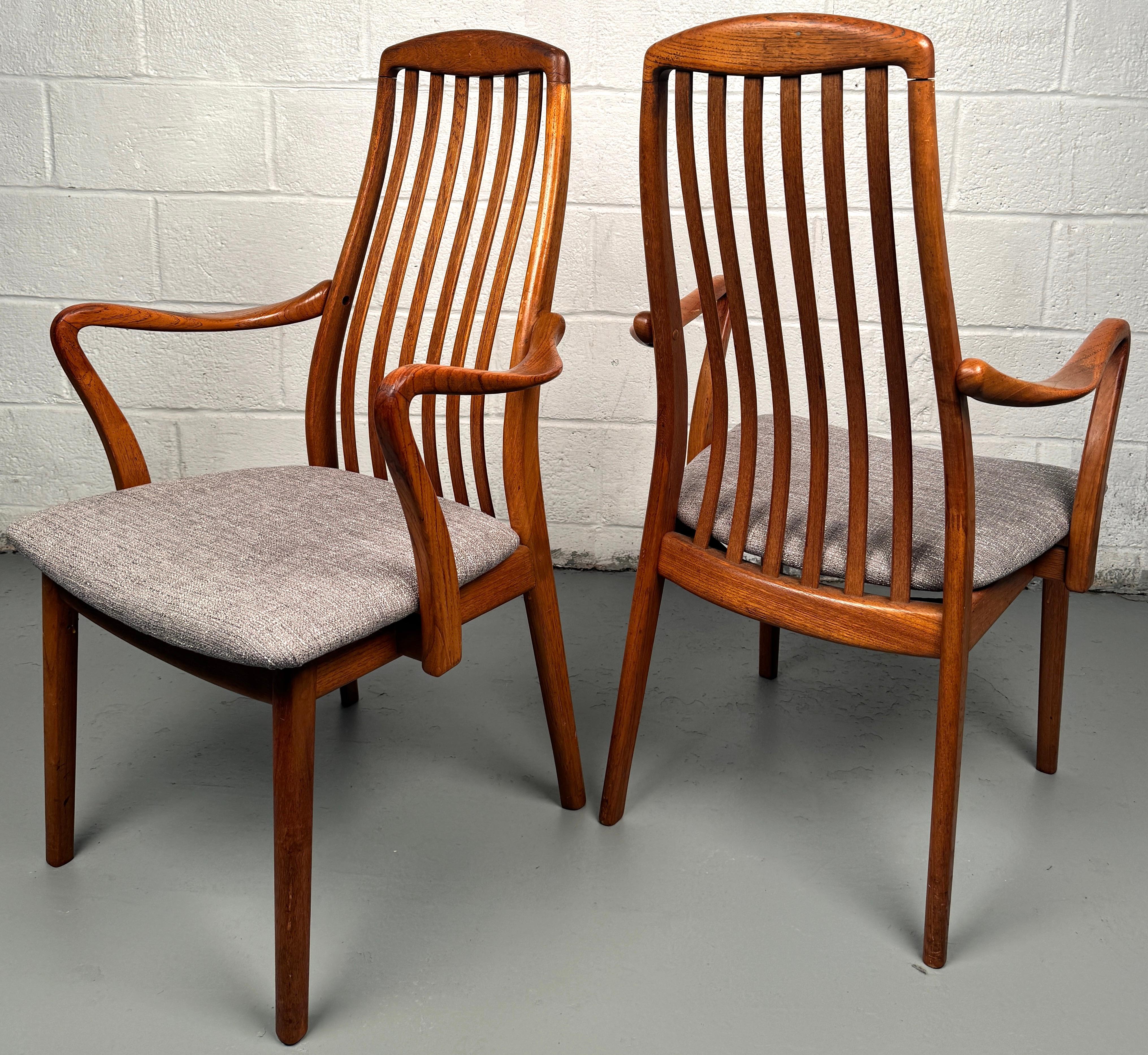 Set of Six Teak Danish Modern Dining Chairs by Preben Schou For Sale 1