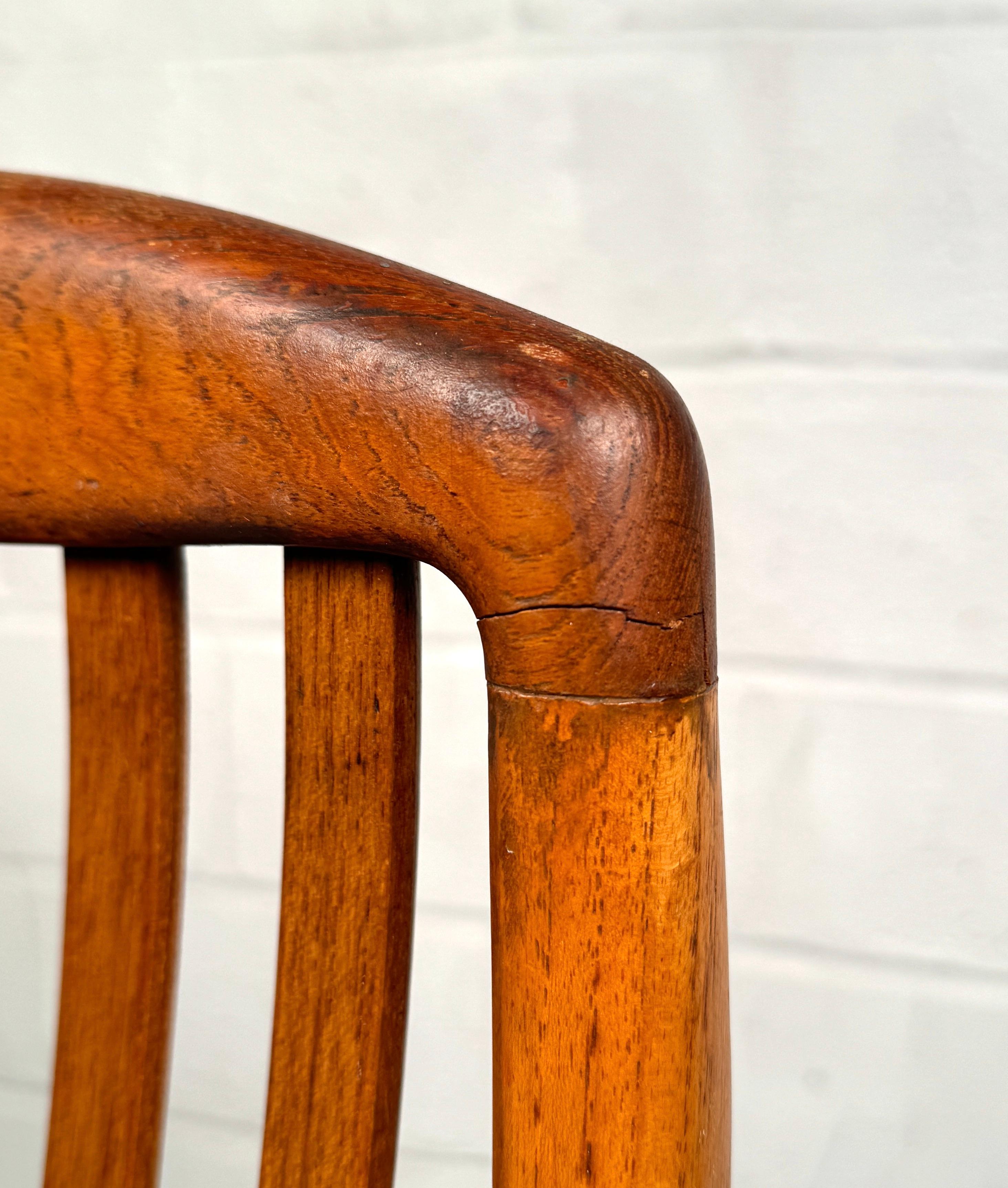 Set of Six Teak Danish Modern Dining Chairs by Preben Schou For Sale 4