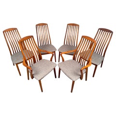 Set of Six Teak Danish Modern Dining Chairs by Preben Schou