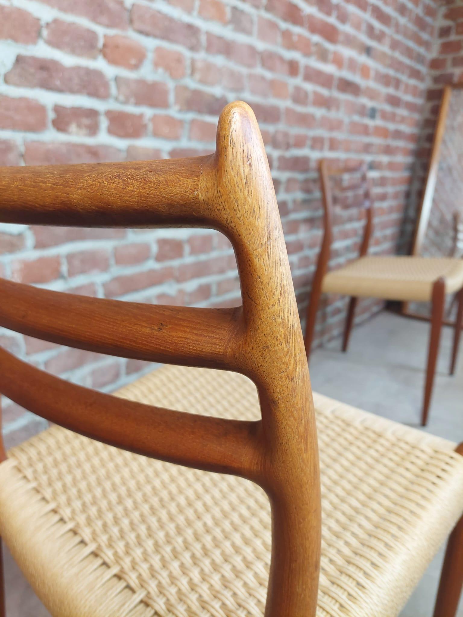 Danish Set of Six Teak Chairs, Nils Otto Møller for J L Møllers Møbelfabrik, 1960