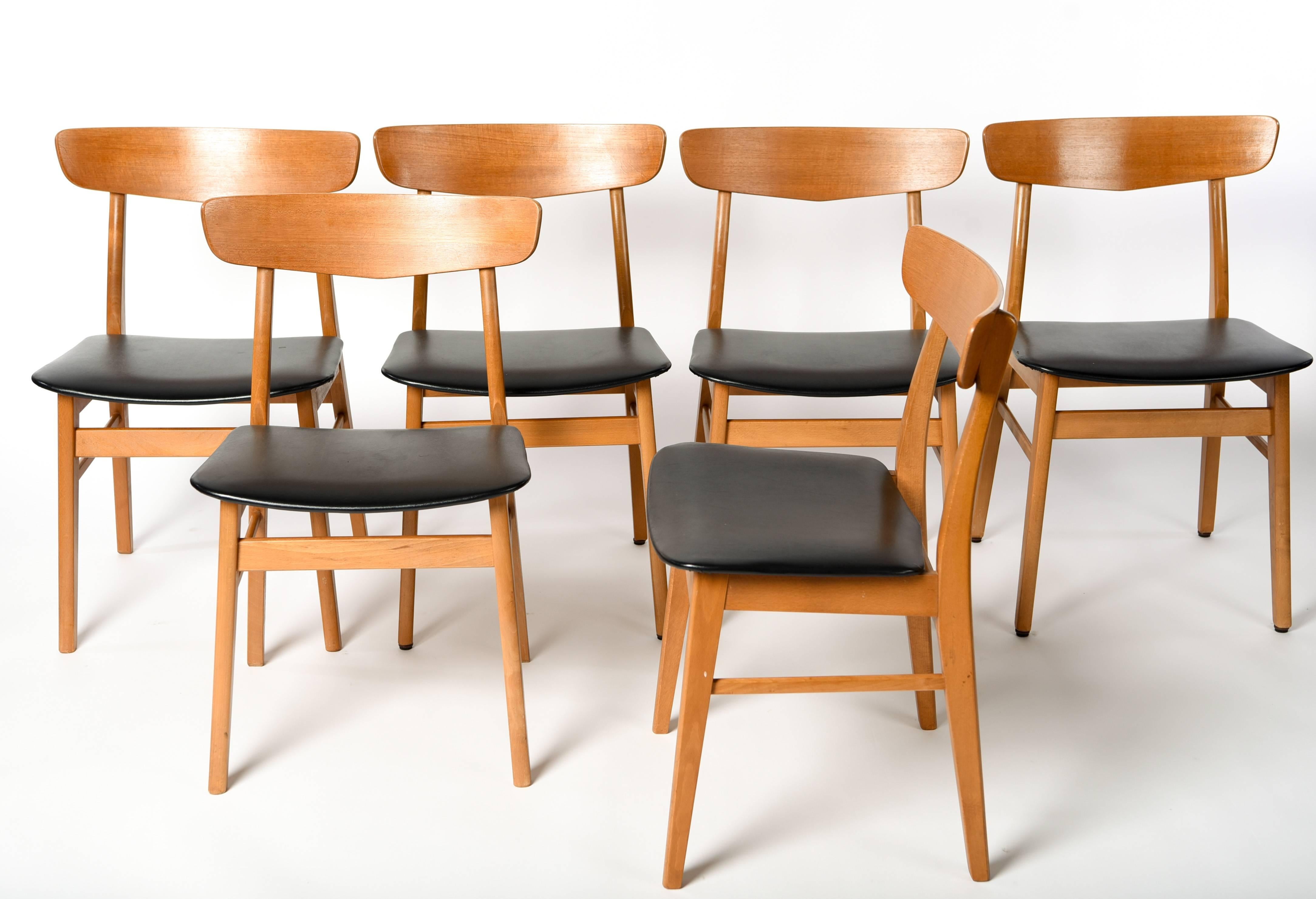 Danish Set of Six Teak Chairs, SAX, Denmark, 1960