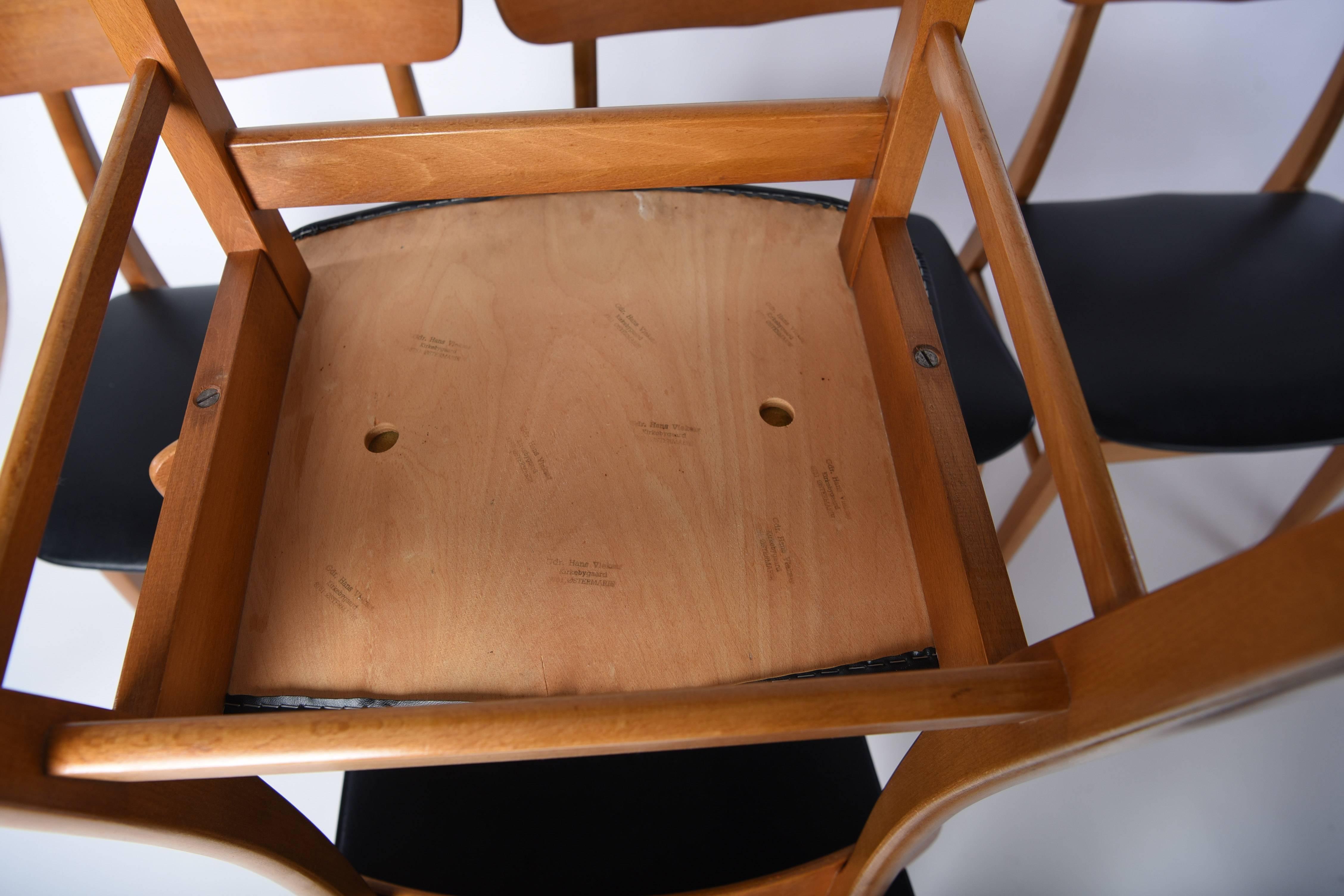 Mid-20th Century Set of Six Teak Chairs, SAX, Denmark, 1960