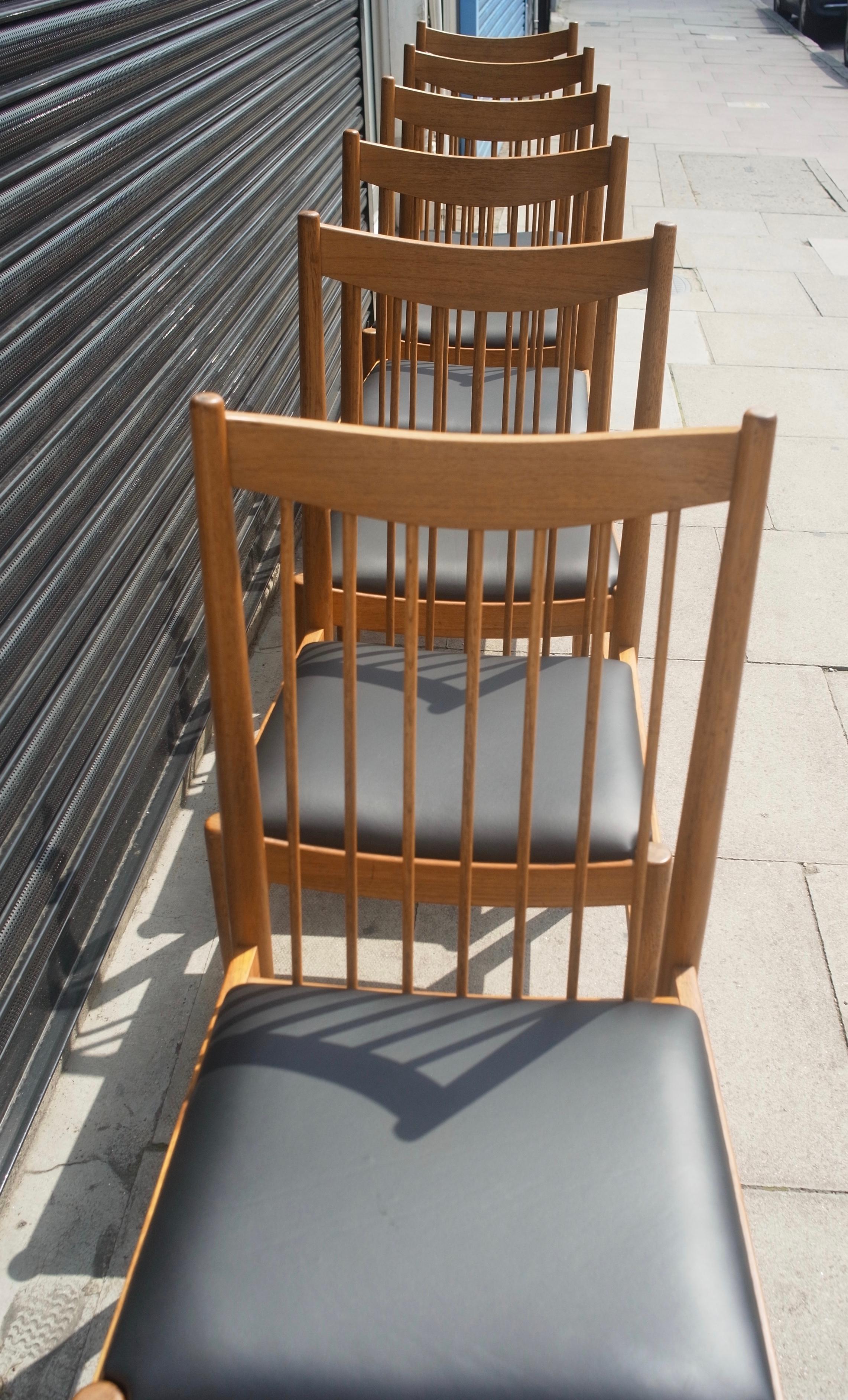 Set of Six Teak Danish Sibast Dining Chairs For Sale 4