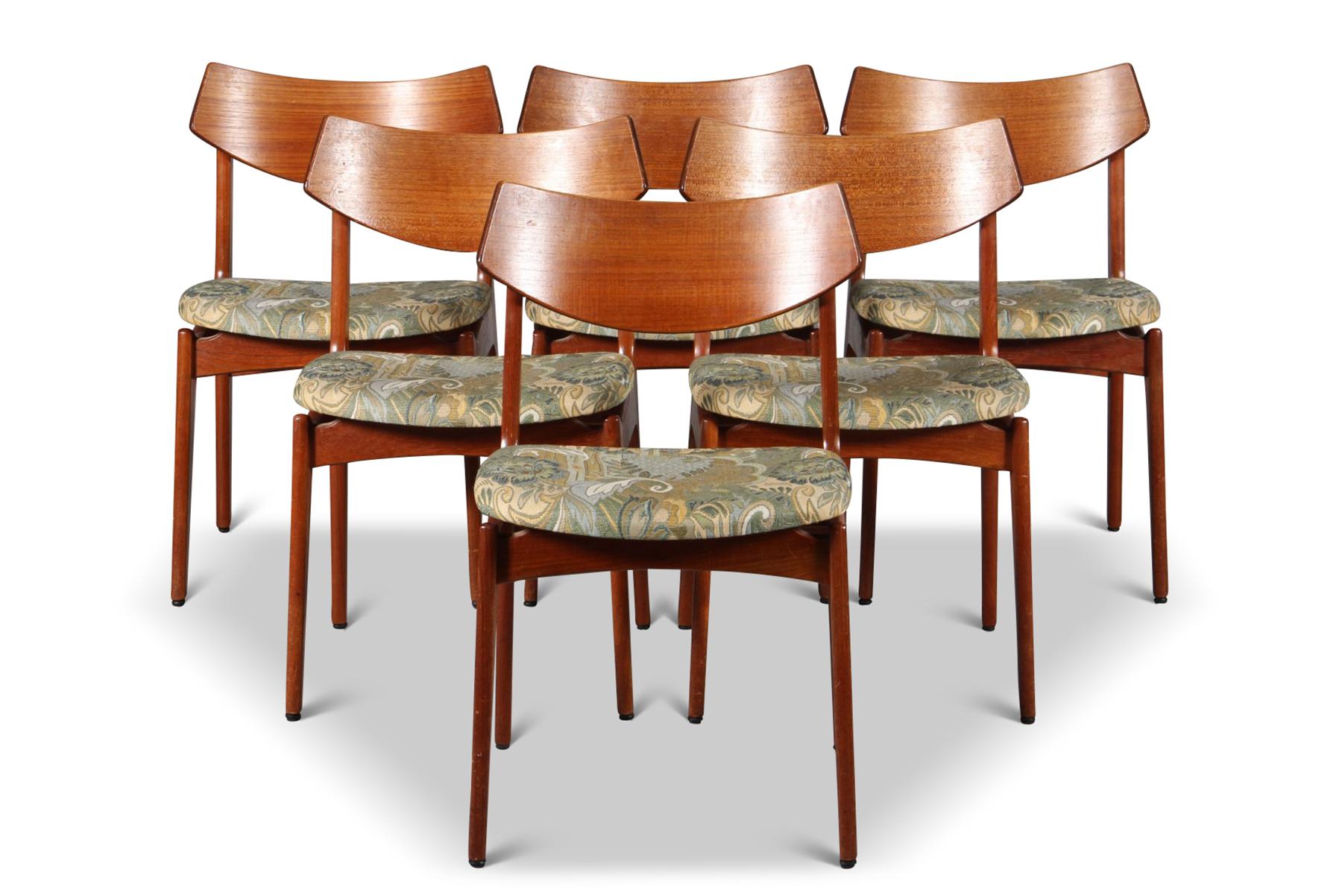 Set of Six Teak Dining Chairs by Funder Schmidt + Madsen In Excellent Condition In Berkeley, CA