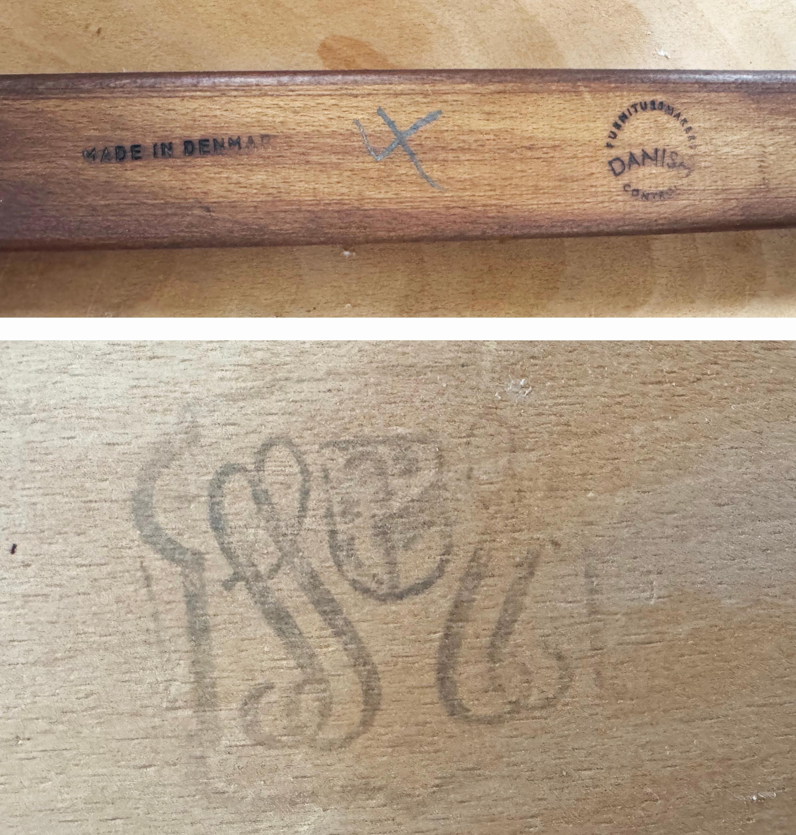 Set di sei RARE sedie da pranzo in teak di Henning Kjaernaulf per Sorø Stolefabrik in vendita 9