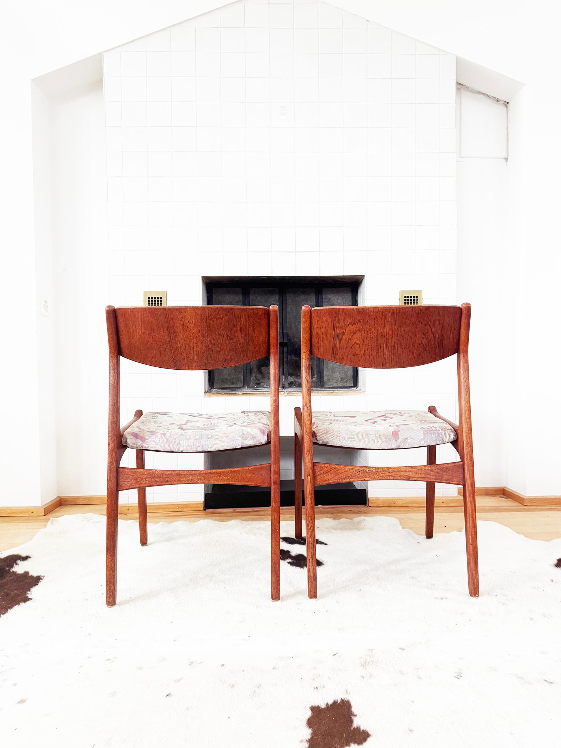 Set di sei RARE sedie da pranzo in teak di Henning Kjaernaulf per Sorø Stolefabrik in vendita 2