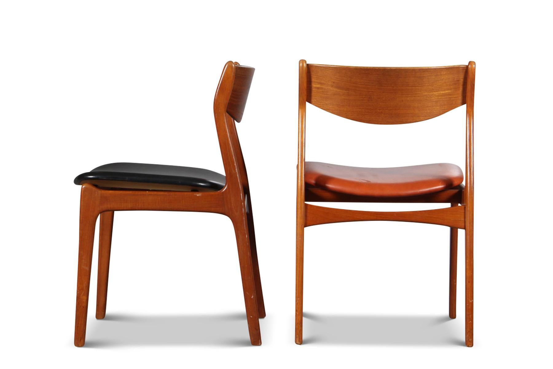 Mid-Century Modern Set of Six Teak Dining Chairs by Vilhelm Jørgensen
